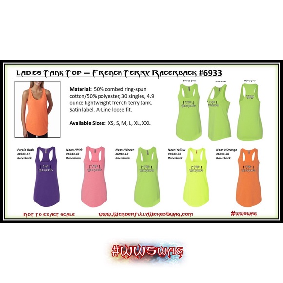 Tank Top Racerback Style - Neon Green - Picture 4 of 5